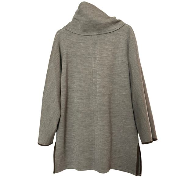 Soft Surroundings Cotswold wool cowl turtle funnel neck pullover tunic M medium - Picture 3 of 8